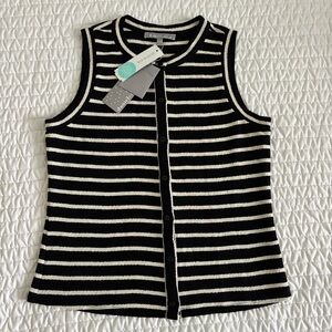 Daniel Rainn Black and White Striped Tank Top
